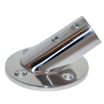 Whitecap 1" O.D. 30degRound Base SS Rail Fitting | 6177C