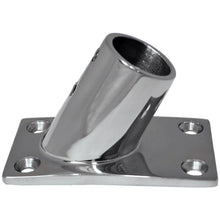 Whitecap 1" O.D. 60degRectangle Base SS Rail Fitting | 6142C