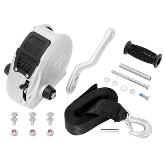 Fulton F2 Trailer Winch 1,600 lbs. - Single Speed w/Strap, Sharkskin Finish | FW16000101