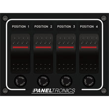 Paneltronics Waterproof Panel - DC 4-Position Illuminated Rocker Switch & Fuse | 9960011B