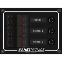 Paneltronics Waterproof Panel - DC 3-Position Illuminated Rocker Switch & Fuse | 9960014B