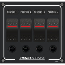 Paneltronics Waterproof Panel - DC 4-Position Illuminated Rocker Switch & Circuit Breaker | 9960022B