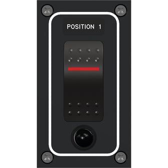 Paneltronics Waterproof Panel - DC 1-Position Illuminated Rocker Switch & Circuit Breaker | 9960021B
