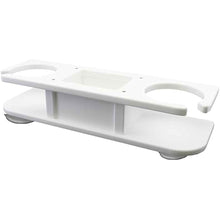 TACO 2-Drink Poly Holder w/Catch-All - White | P01-2000W