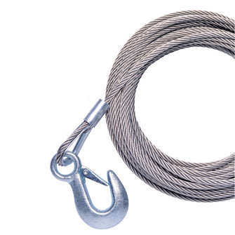 Powerwinch 20' x 7/32" Replacement Galvanized Cable w/Hook f/215, 315 & T1650 | P7188500AJ