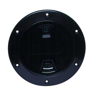 Beckson 4" Smooth Center Screw-Out Deck Plate - Black | DP40-B