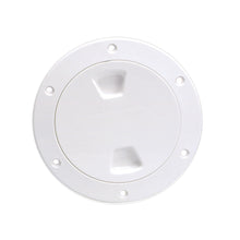 Beckson 4" Smooth Center Screw-Out Deck Plate - White | DP40-W