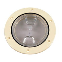 Beckson 4" Clear Center Screw-Out Deck Plate - Beige | DP40-N-C