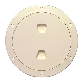 Beckson 6" Smooth Center Screw-Out Deck Plate - Beige | DP60-N