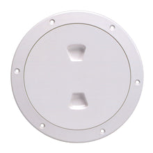 Beckson 6" Smooth Center Screw-Out Deck Plate - White | DP60-W