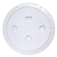 Beckson 8" Smooth Center Screw-Out Deck Plate - White | DP80-W