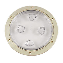 Beckson 8" Clear Center Screw-Out Deck Plate - Beige | DP80-N-C