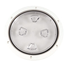 Beckson 8" Clear Center Screw-Out Deck Plate - White | DP80-W-C