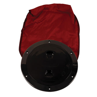 Beckson 6" Stow-Away Deck Plate - Black w/12" Bag | DP60BB