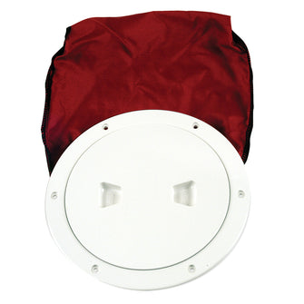 Beckson 6" Stow-Away Deck Plate - White w/12" Bag | DP60BW