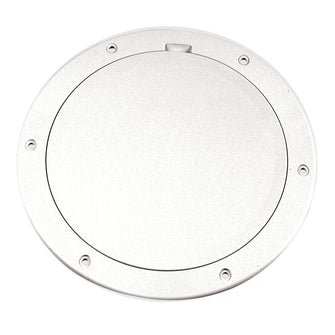 Beckson 6" Smooth Center Pry-Out Deck Plate - White | DP61-W