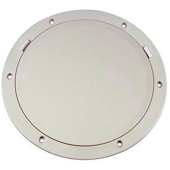 Beckson 8" Smooth Center Pry-Out Deck Plate - White | DP81-W