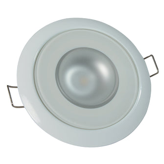 Lumitec Mirage - Flush Mount Down Light - Glass Finish/White Bezel - 2-Color White/Red Dimming | 113122