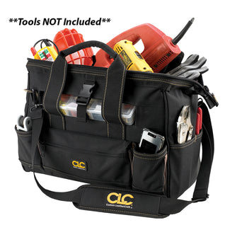 CLC 1534 Tool Bag w/Top-Side Plastic Parts Tray - 16" | 1534