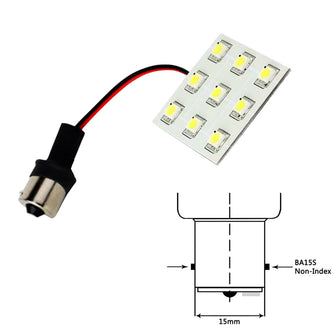 Lunasea Bayonet 9 LED Bulb BA15S - 12VAC or 10-30VDC/2W/149 Lumens - Warm White | LLB-229W-21-00