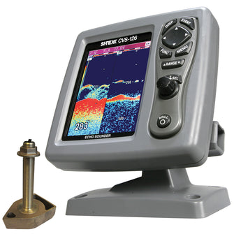 SI-TEX CVS-126 Dual Frequency Color Echo Sounder w/600kW Thru-Hull Transducer 1700/50/200T-CX | CVS-1266TH1