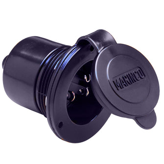 Marinco Marine On-Board Hard Wired Charger Inlet - 15Amp - Black | 150BBI