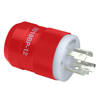 Marinco 2018BP-12 Locking Charger Plug (Male) - Red | 2018BP-12