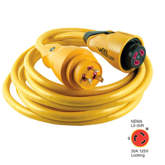 Marinco CS30-25 EEL 30A 125V Shore Power Cordset - 25' - Yellow | CS30-25