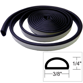 TACO Weather Seal - 10'L x &#188;"H x &#8540;"W - Black | V30-1333B10-1