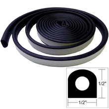 TACO Weather Seal - 10'L x &#189;"W x &#189;"H - Black | V30-0202B10-1