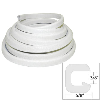 TACO Flexible Vinyl Trim - &#8540;" Opening x &#8541;"W x 25'L - White | V30-1312W25-1