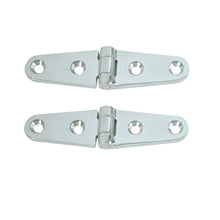 Whitecap Strap Hinge - CP/Brass - 4" x 1" - Pair | S-604