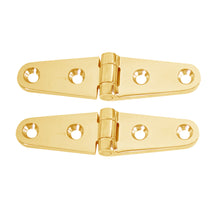 Whitecap Strap Hinge - Polished Brass - 4" x 1" - Pair | S-604BC