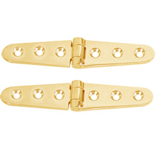 Whitecap Strap Hinge - Polished Brass - 6" x 1-1/8" - Pair | S-605BC