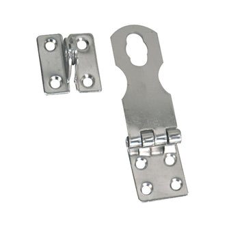 Whitecap Fixed Safety Hasp - CP/Brass - 1" x 3" | S-578C