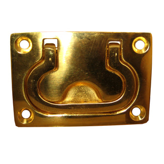 Whitecap Flush Pull Ring - Polished Brass - 3" x 2" | S-3364BC