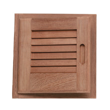 Whitecap Teak Louvered Door & Frame - Left Hand - 12" x 12" | 60721