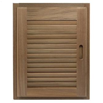 Whitecap Teak Louvered Door & Frame - Right Hand - 15" x 20" | 60724