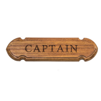 Whitecap Teak "CAPTAIN" Name Plate | 62670