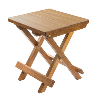 Whitecap Teak Grooved Top Fold-Away Table/Stool | 60034