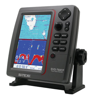 SI-TEX SVS-760CF Dual Frequency Chartplotter/Sounder w/ Navionics+ Flexible Coverage | SVS-760CF