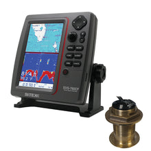 SI-TEX SVS-760CF Dual Frequency Chartplotter/Sounder w/ Navionics+ Flexible Coverage & Bronze 12 Degree Transducer | SVS-760CFB60-12