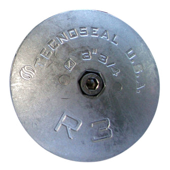 Tecnoseal R3 Rudder Anode - Zinc - 3-3/4" Diameter | R3