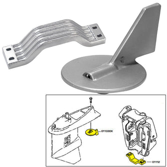 Tecnoseal Anode Kit w/Hardware - Yamaha 150-200HP - Zinc | 21101