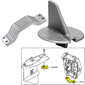 Tecnoseal Anode Kit w/Hardware - Yamaha 150-200HP Left Hand Rotation - Aluminum | 21102AL