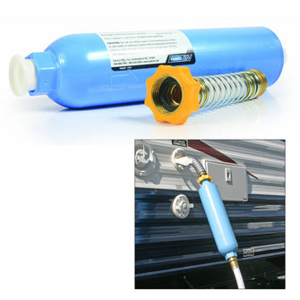 Camco TastePURE KDF/Carbon Water Filter w/Flexible Hose Protector | 40043