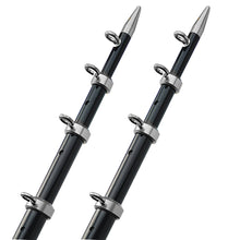 TACO 18' Telescopic Outrigger Poles HD 1-1/2" - Black/Silver | OT-0552BKA186