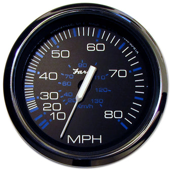 Faria Chesapeake Black 4" Speedometer - 80MPH (Pitot) | 33705