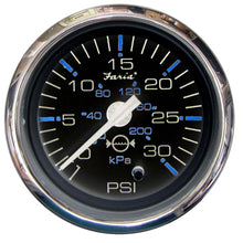 Faria Chesapeake Black 2" Water Pressure Gauge (30 PSI) | 13712