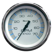 Faria Chesapeake White SS 4" Tachometer - 7000 RPM (Gas) (All Outboards) | 33817